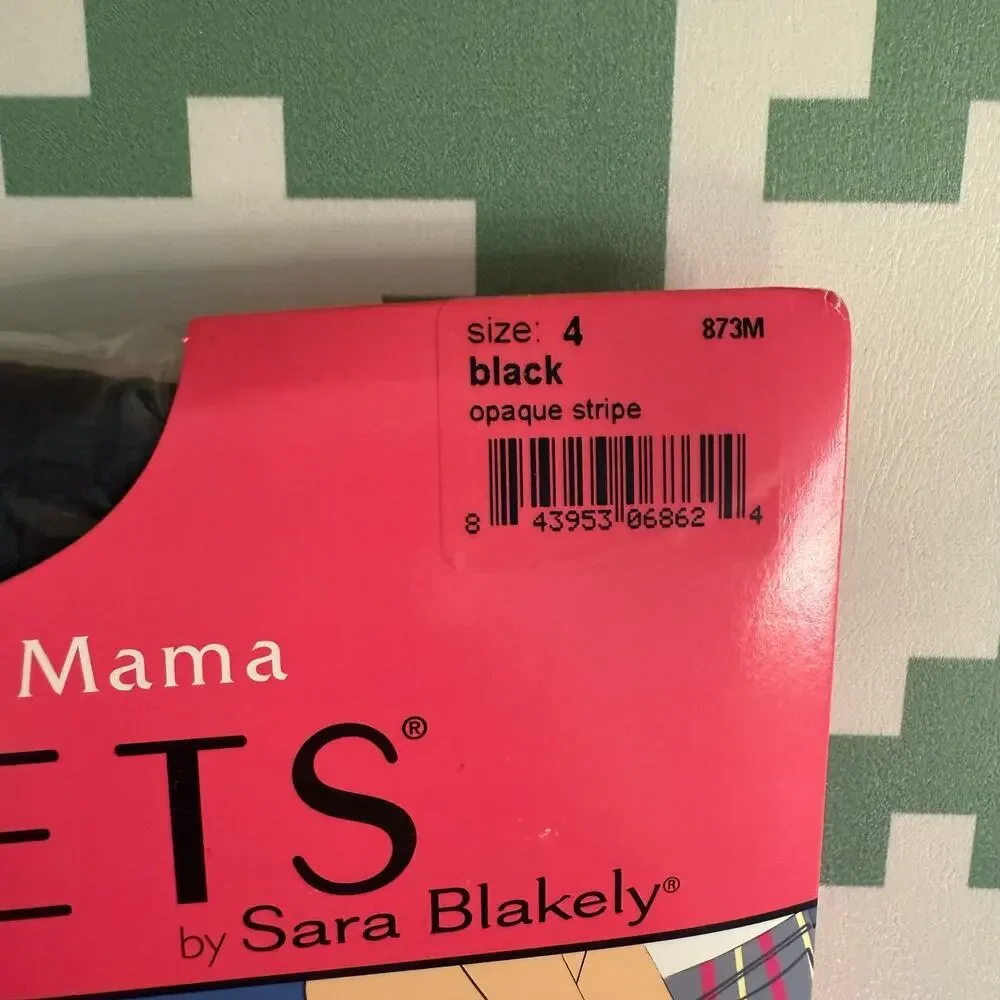 Spanx Maternity Tights Size 1 Xs S Pantyhose Hosiery Textured Stripe Black NEW